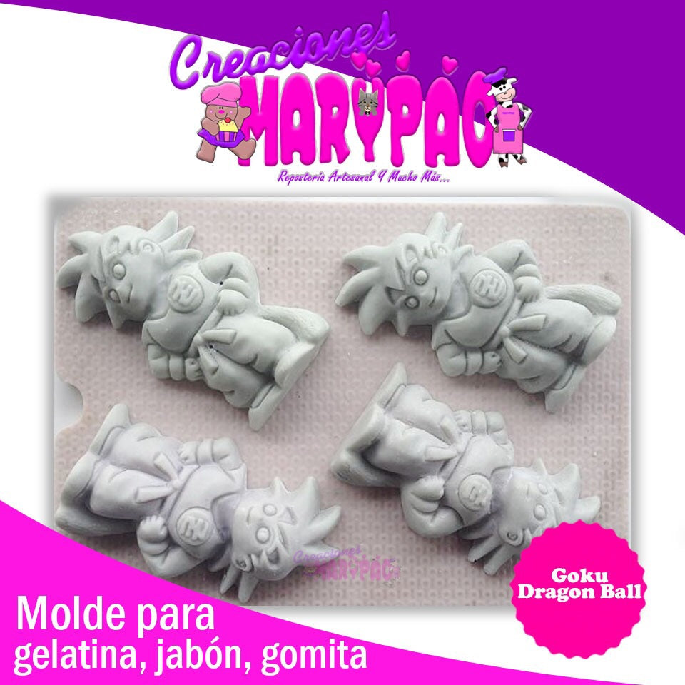 Molde Gokú Jabón Chocolate Gomita Gelatina - Creaciones Marypao