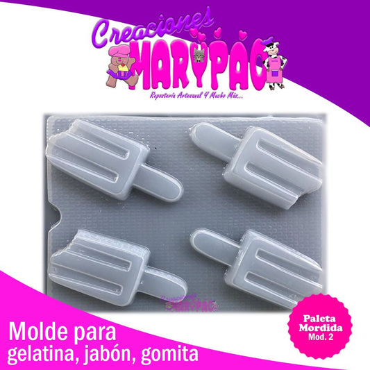 Molde Paleta Mordida Resina Jabón Chocolate Gomita Gelatina - Creaciones Marypao