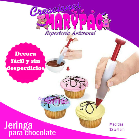 Jeringa De Silicón Para Chocolate Duya Tipo Lápiz - Creaciones Marypao