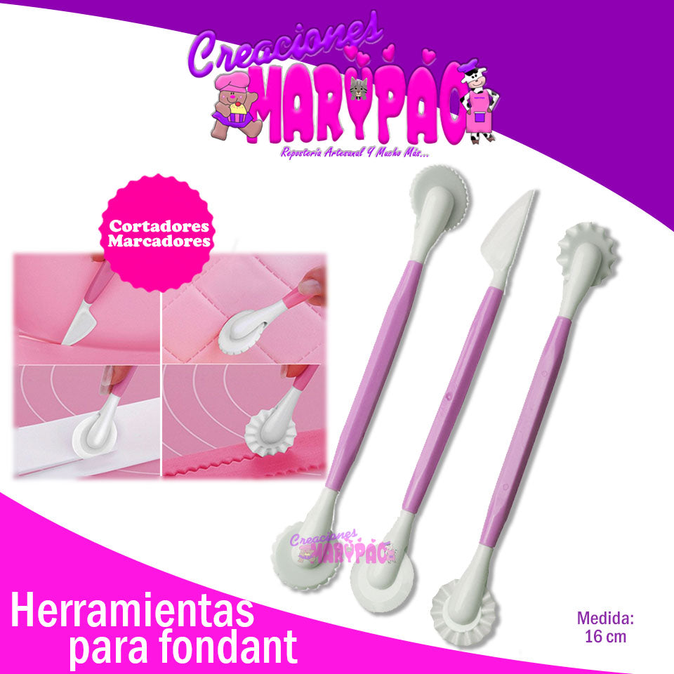 Marcadores Cortadores Herramientas Fondant - Creaciones Marypao