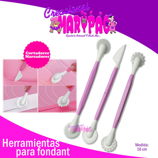 Marcadores Cortadores Herramientas Fondant - Creaciones Marypao