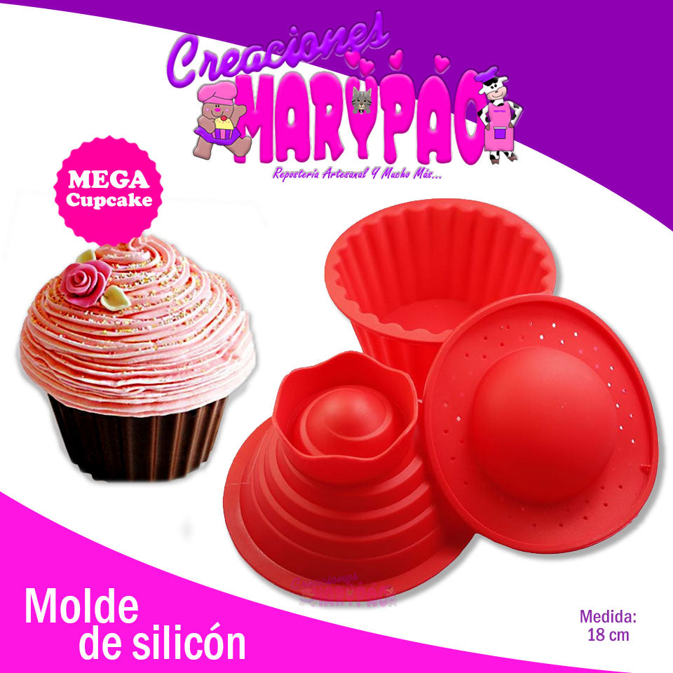 Molde Cupcake Mega Gigante Silicón - Creaciones Marypao