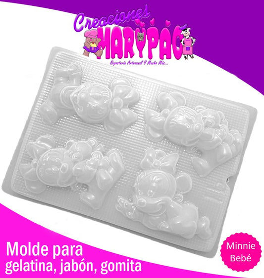 Molde Minnie Bebé Personajes Para Jabón Gomita Chocolate