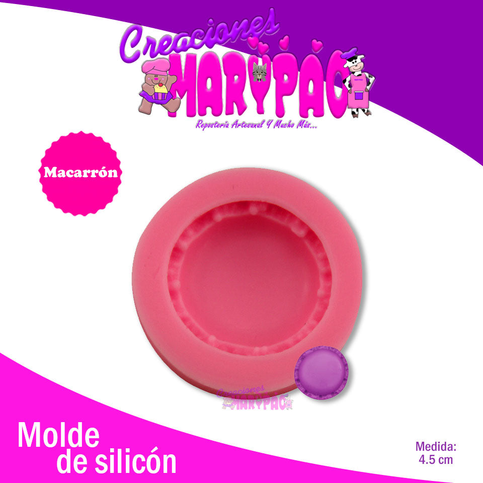 Molde De Silicón Macarrón Individual - Creaciones Marypao