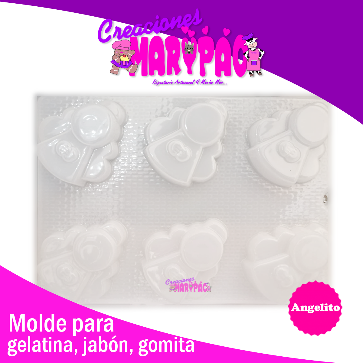 Molde Angelito Jabon Gomita Chocolate - Creaciones Marypao