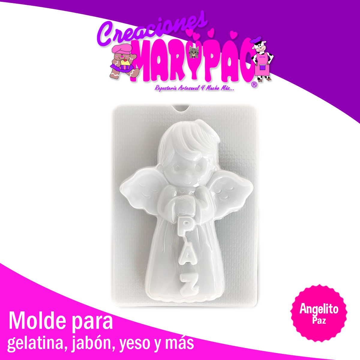 Molde Angelito Paz Comunión Bautizo Yeso