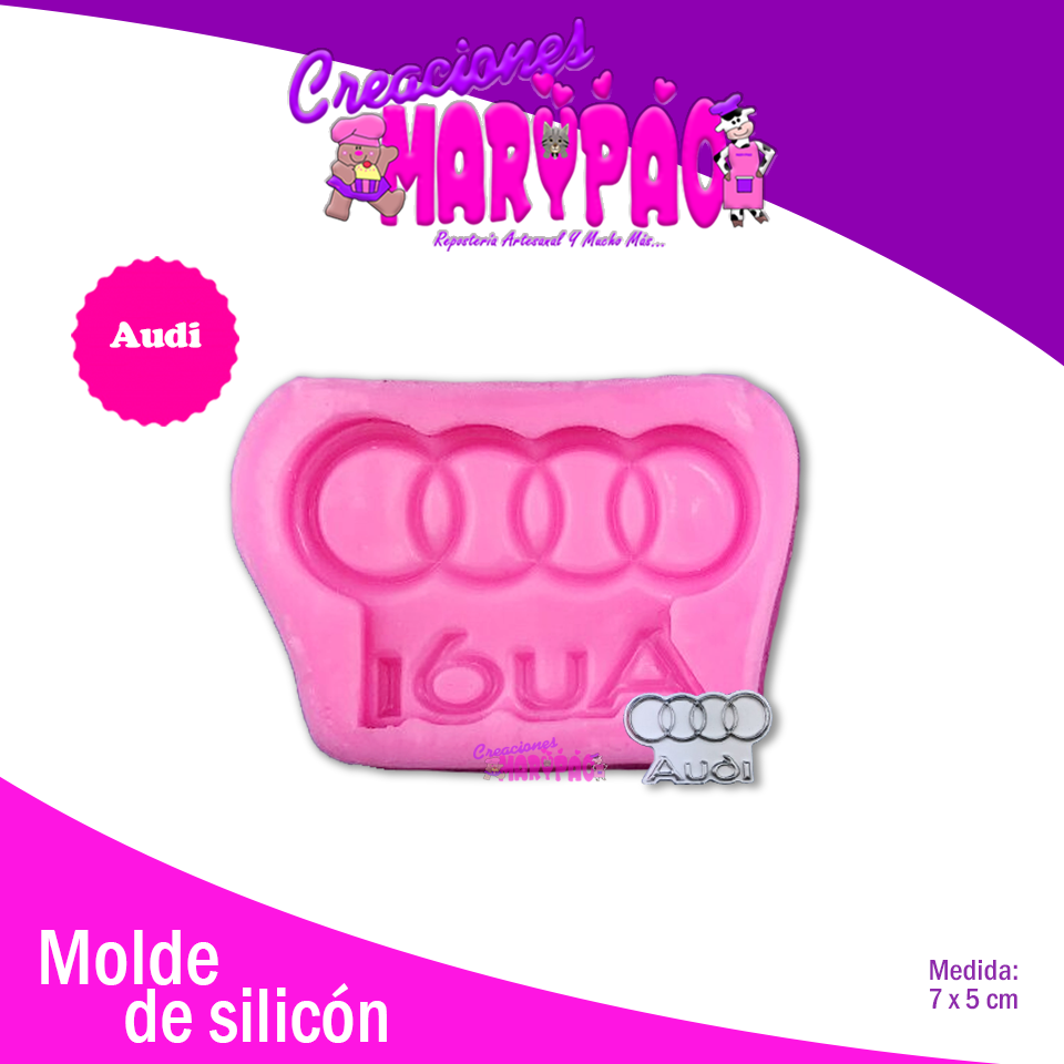 Molde de Silicón Logo Audi - Creaciones Marypao