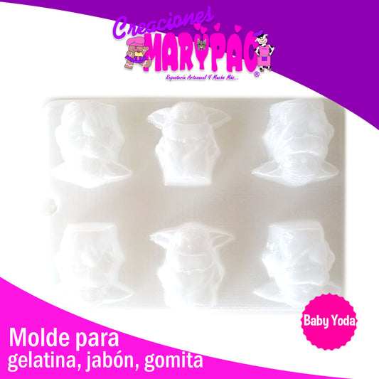 Molde Baby Yoda Star Wars Jabon Gelatinas Yeso