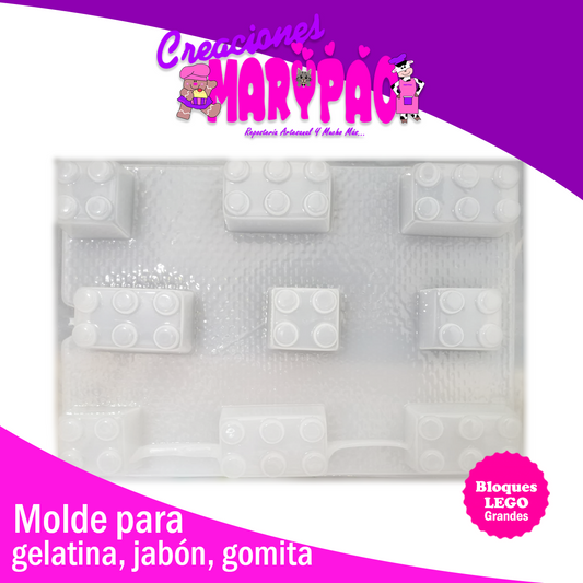 Molde Bloques Lego Grandes Jabón Gelatina Resina Yeso - Creaciones Marypao