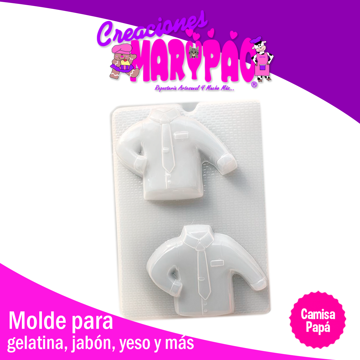 Molde Camisa Papá Gelatinas Jabones Yeso