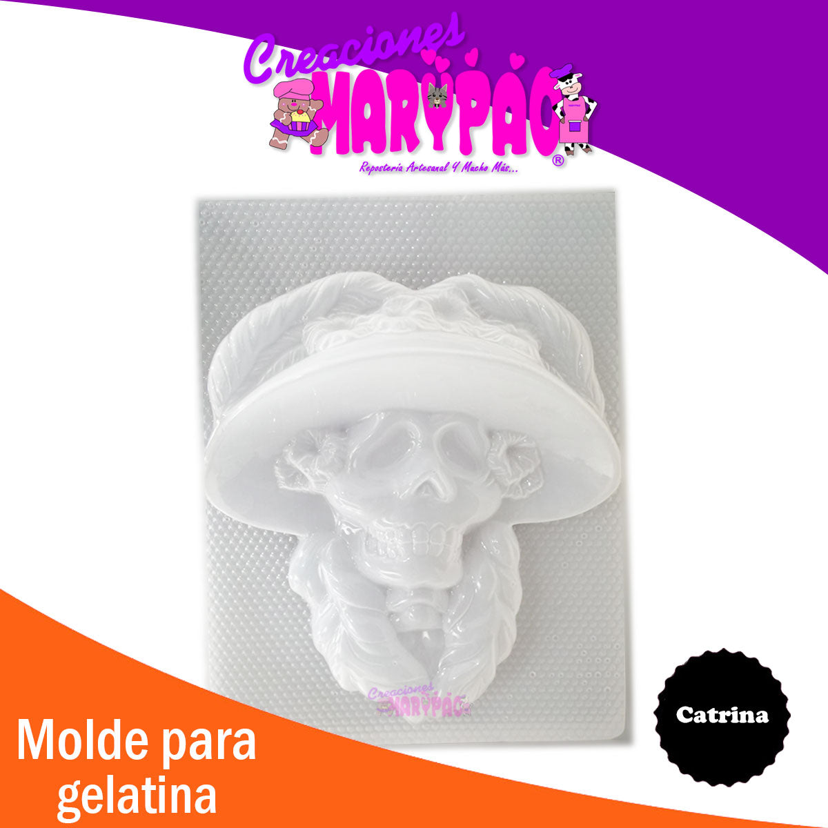 Molde Para Gelatinas Catrina Día De Muertos Halloween