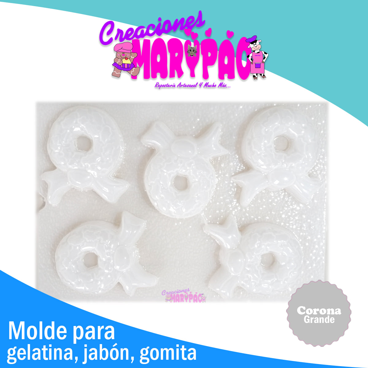 Molde Coronas Navideñas Grande - Creaciones Marypao