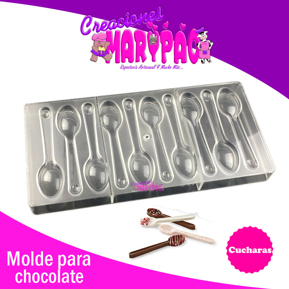 Molde Chocolate Policarbonato Cucharas - Creaciones Marypao