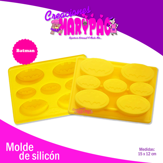 Molde De Silicón Antiadherente Batman - Creaciones Marypao