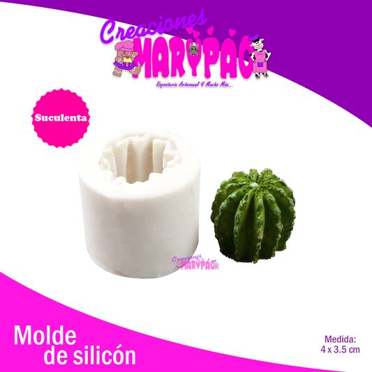 Molde de Silicón Suculenta - Creaciones Marypao