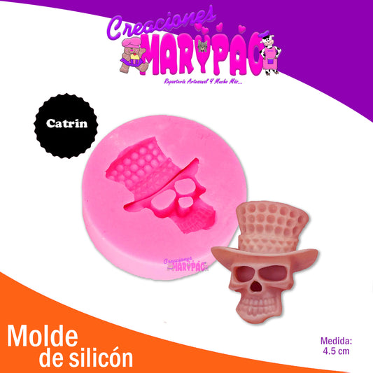 Molde De Silicón Catrin Calavera - Creaciones Marypao