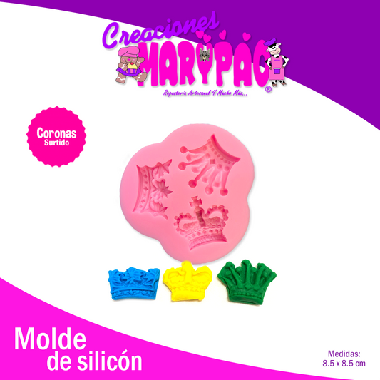 Molde Silicón Coronas Rey Reina Princesa Mod.2