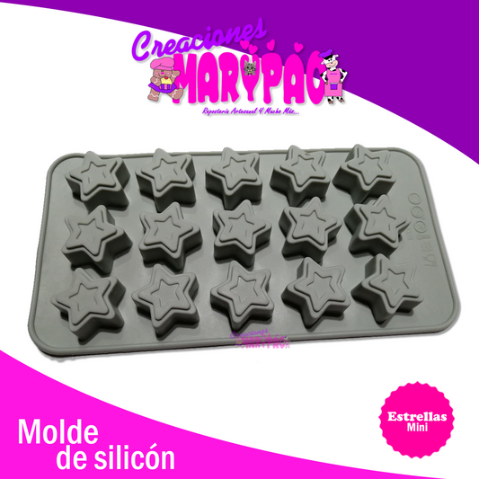 Molde De Silicón Estrellas Mini - Creaciones Marypao