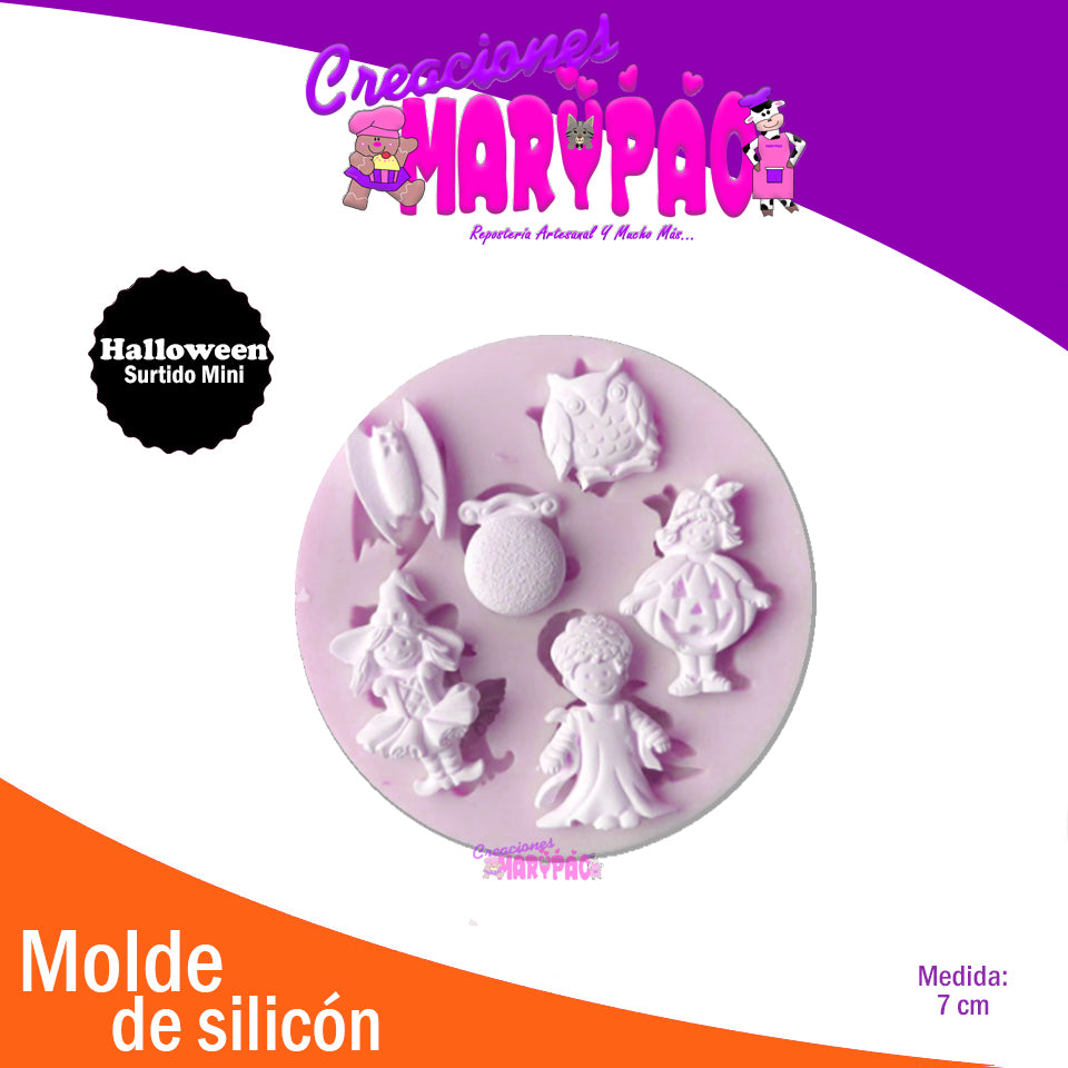 Molde De Silicón Halloween Mini - Creaciones Marypao