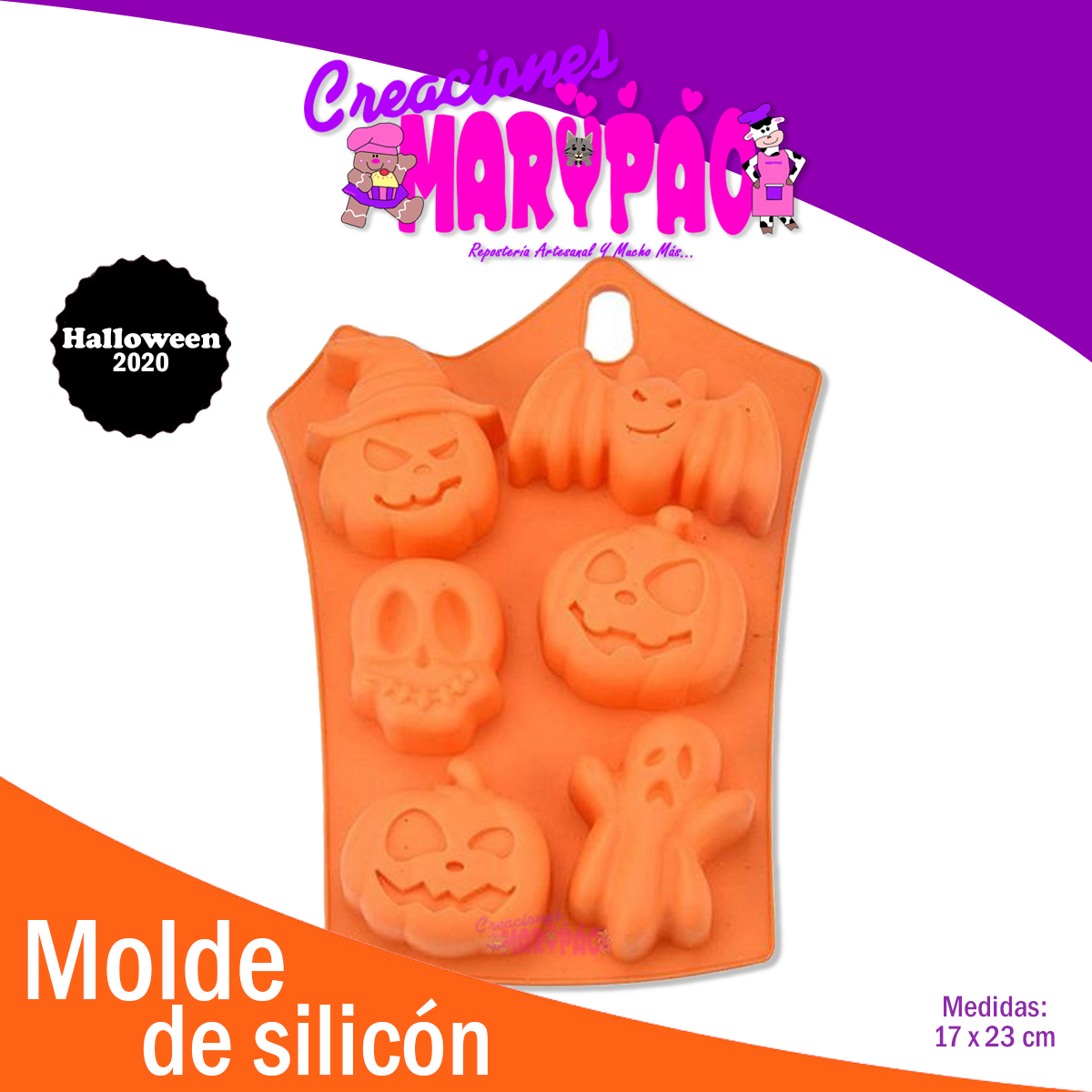 Molde De Silicón Halloween 2020 - Creaciones Marypao