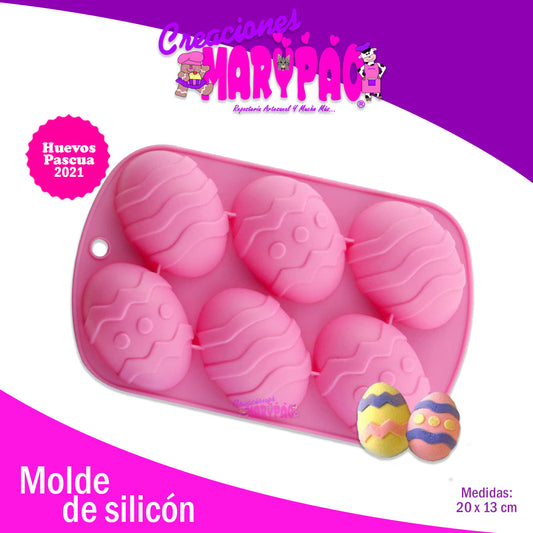 Molde De Silicón Huevos De Pascua 7 cm