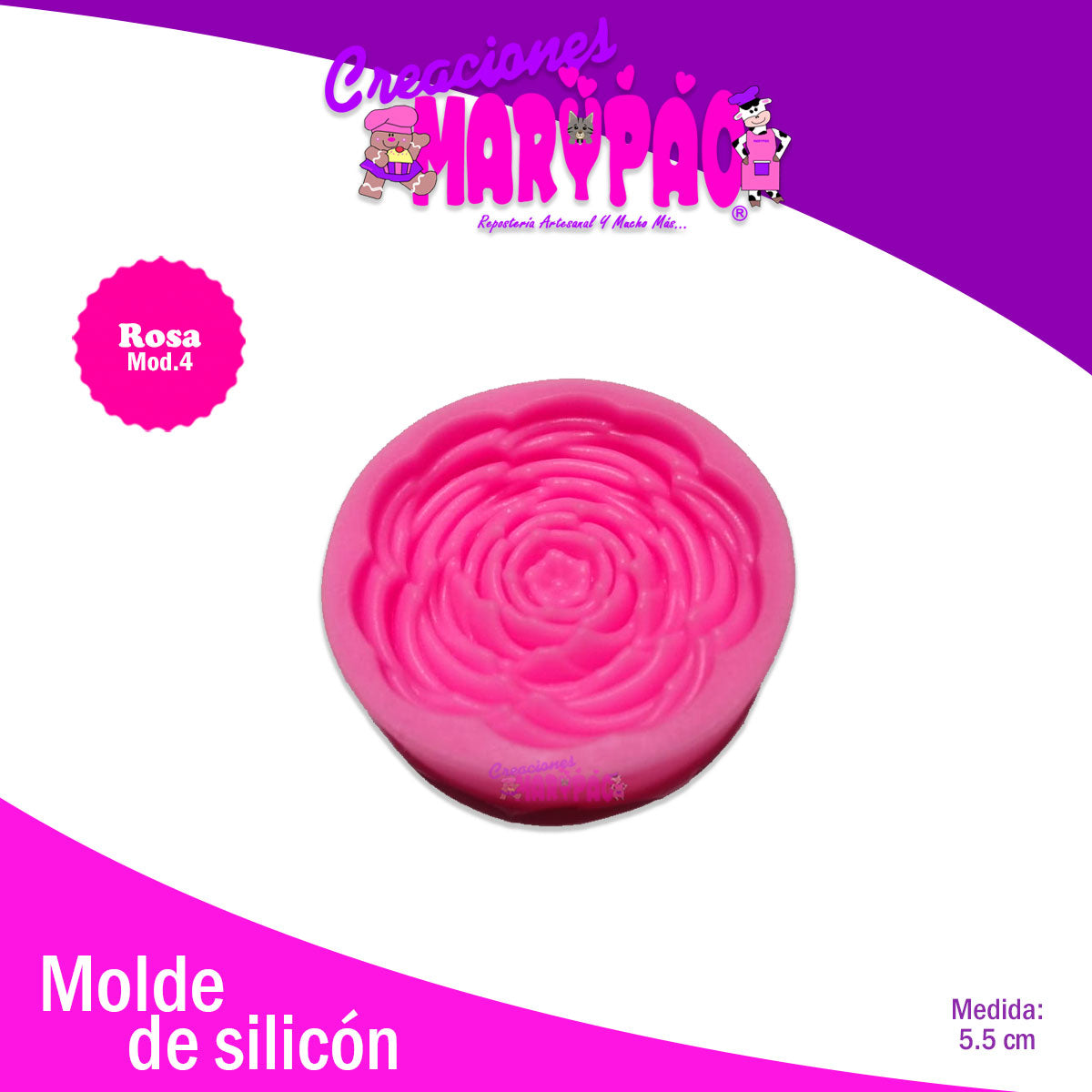 Molde De Silicón Rosa Mod.4