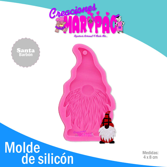 Molde De Silicón Santa Claus Barbón Navidad - Creaciones Marypao