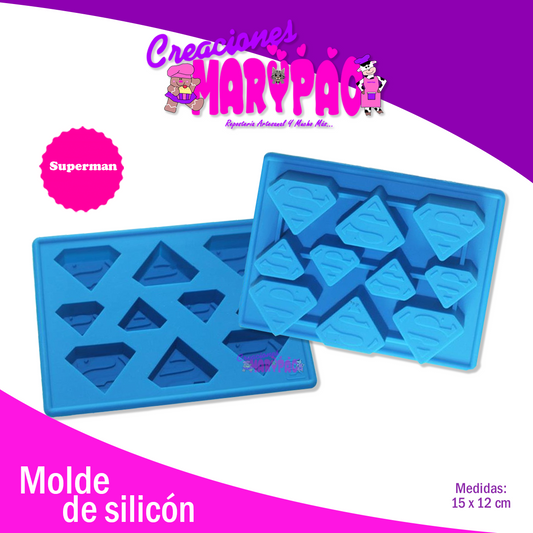 Molde De Silicón Antiadherente Superman - Creaciones Marypao