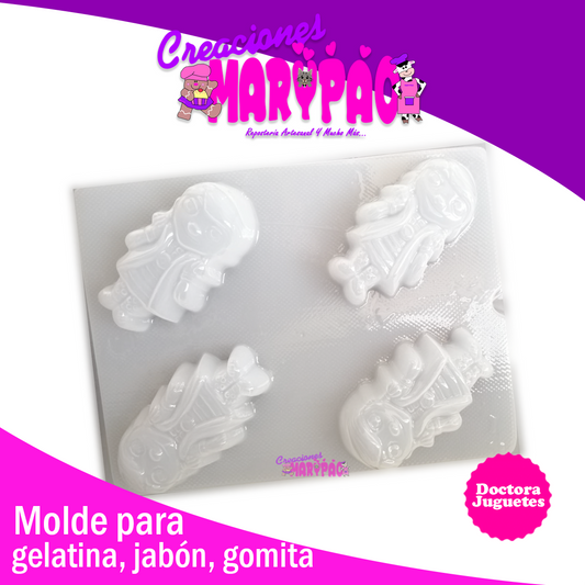 Molde Doctora Juguetes Jabon Gomita Chocolate - Creaciones Marypao