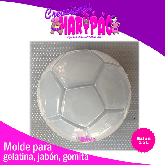 Molde Para Gelatina Balón de Futbol - Creaciones Marypao