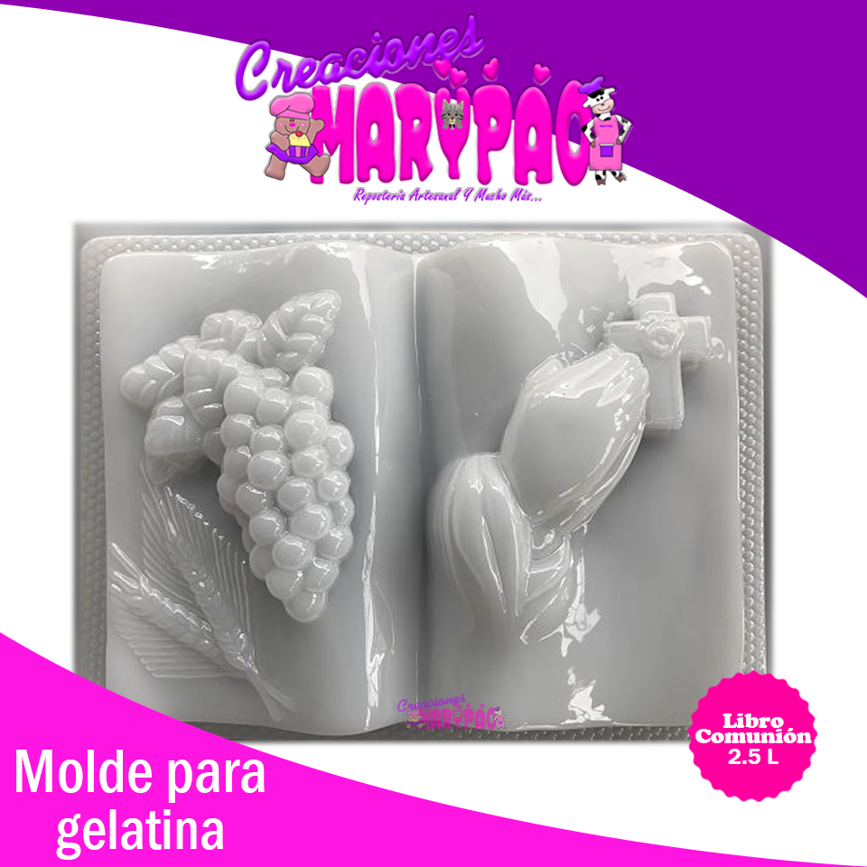 Molde Para Gelatina Libro Con Uvas Comunión - Creaciones Marypao