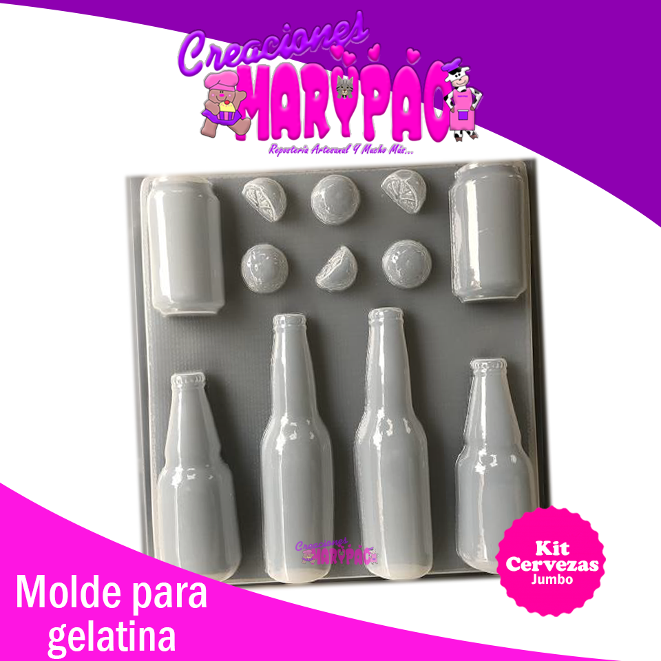 Molde Gelatina Kit Cervezas - Creaciones Marypao