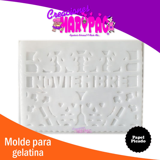 Molde Para Gelatinas Papel Picado Día De Muertos