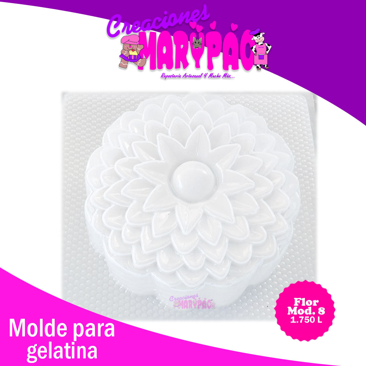 Molde Para Gelatina Flor Mod.8