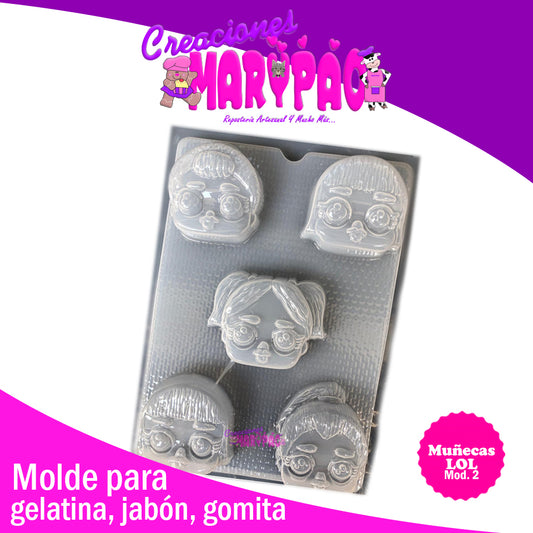 Molde Muñecas Mod 2 Para Jabón Gomita Gelatina - Creaciones Marypao