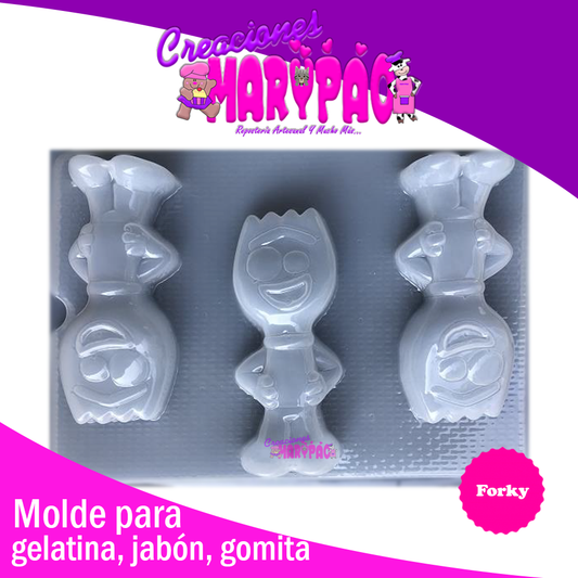 Molde Forky Gelatina Jabon - Creaciones Marypao