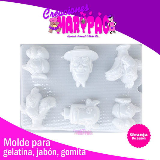 Molde de Gelatina Granja de Zenon - Creaciones Marypao