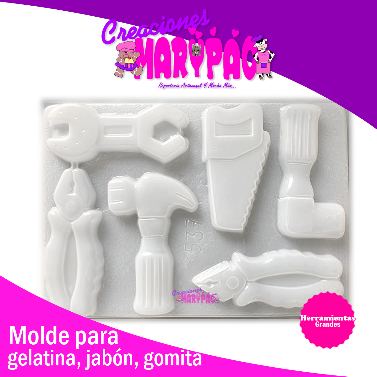 Molde Herramientas M2  Jabon Gomita Chocolate - Creaciones Marypao