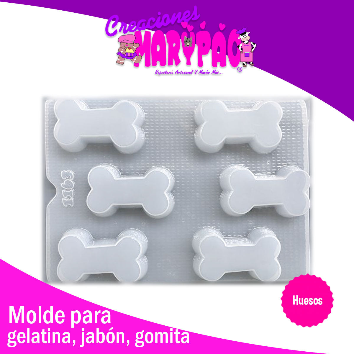 Molde Huesos Para Gelatinas Jabones Chocolate Gomita