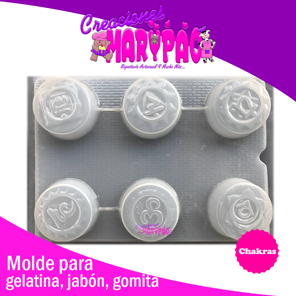 Molde Chakras Gelatina Jabon - Creaciones Marypao