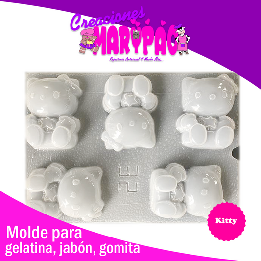 Molde Kitty Completa Jabón Gomita Gelatina - Creaciones Marypao