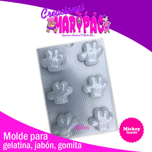 Molde Guante Mickey Jabón Gelatina - Creaciones Marypao