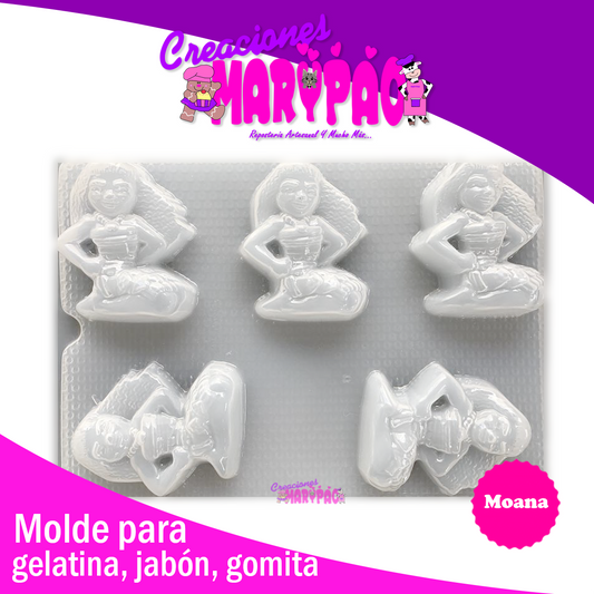 Molde Moana Jabon Gomita Chocolate - Creaciones Marypao