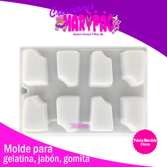 Molde Paleta Mordida Chica Jabones Gelatinas Figuras de Yeso