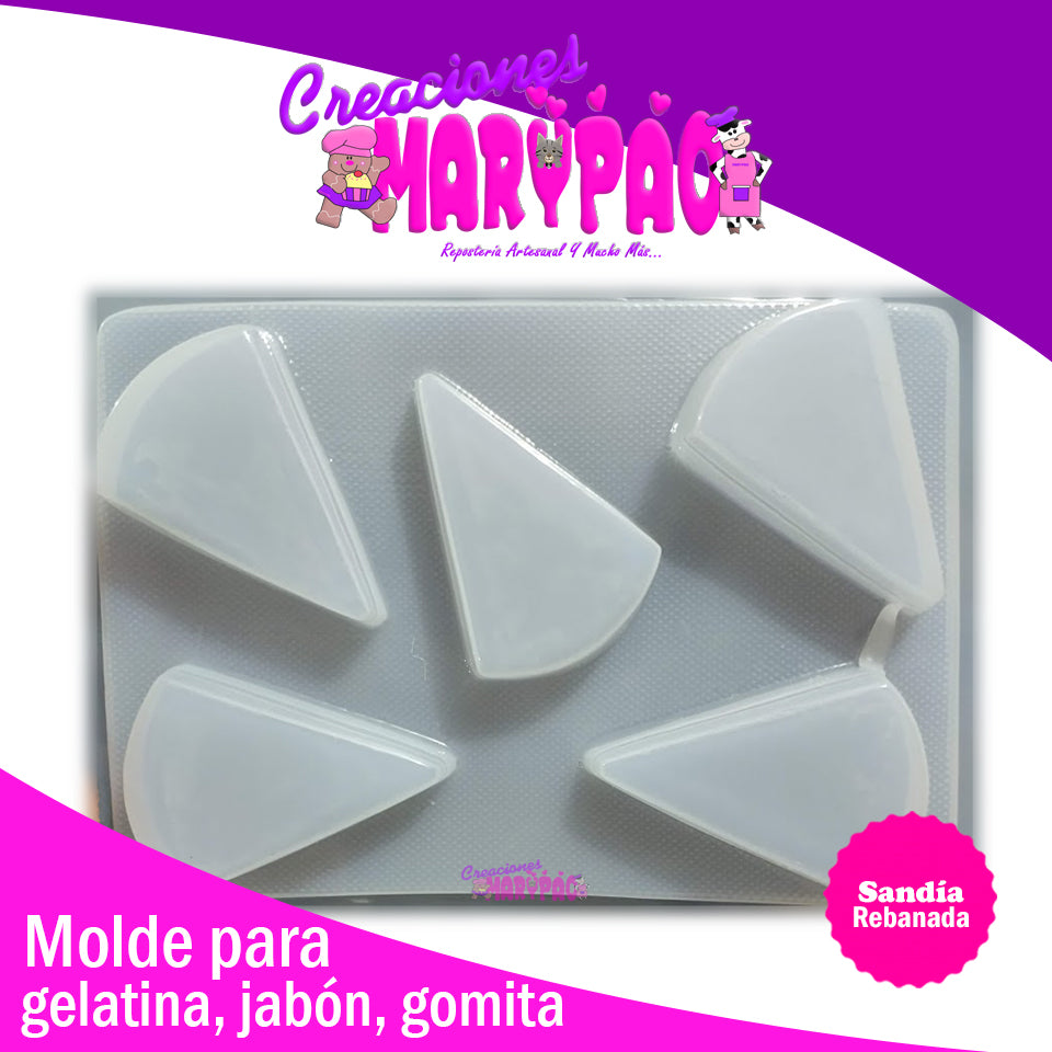 Molde Paleta Sandía Rebanada Jabón Resina Gelatina - Creaciones Marypao