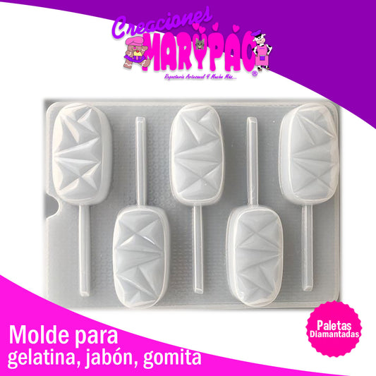 Molde Paletas Magnum Diamante Chocolate Jabones