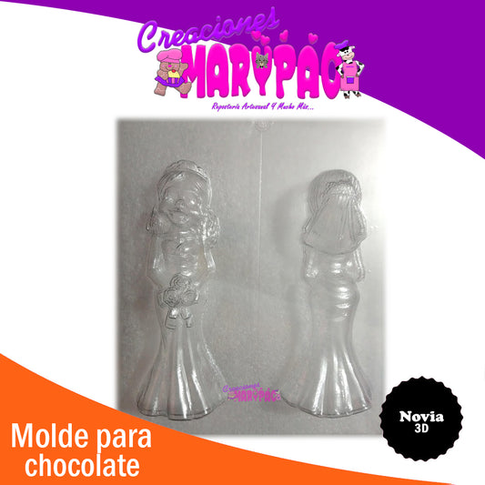 Molde Para Chocolate Catrina Novia Dia De Muertos 3D - Creaciones Marypao