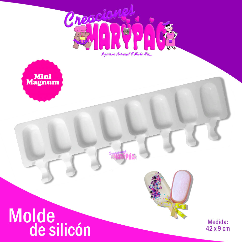 Molde De Silicón Mini Magnum - Creaciones Marypao