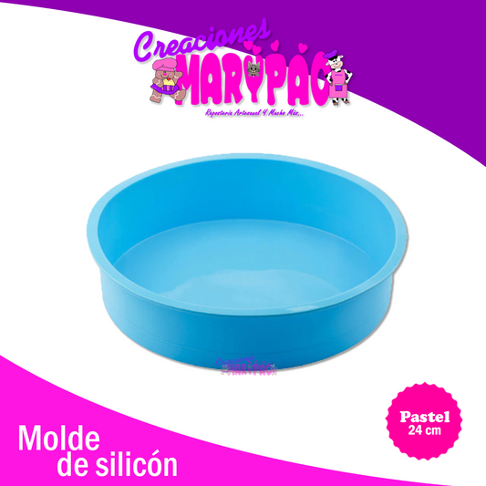 Molde De Silicón Redondo Para Pasteles 24 cm Antiadherente - Creaciones Marypao