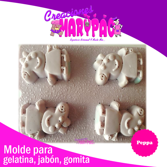 Molde Cerdita Para Jabón Gelatina Chocolate - Creaciones Marypao